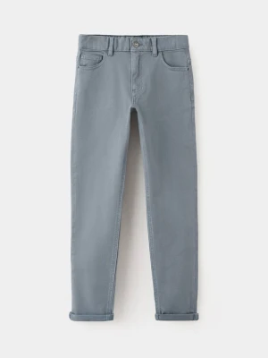 Proste spodnie z wywiniętym dołem niebieski (chińska porcelana) - Dzieci - - MANGO KIDS