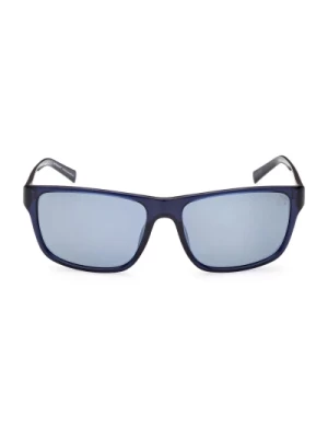 Prostokątne okulary przeciwsłoneczne niebiesko-szare Timberland