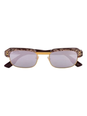 Prostokątne okulary przeciwsłoneczne z logo Gucci