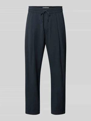Prosty spodnie z czystej bawełny model 'Woven Pants' Marc O'Polo Ciemnoszary