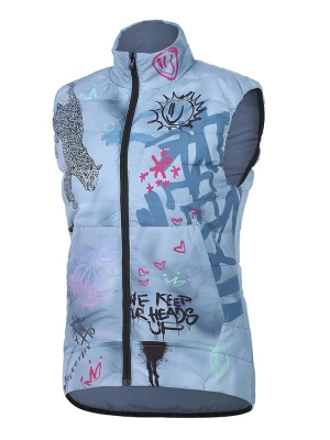 Protective Kamizelka pikowana "Writer" w kolorze błękitnym ze wzorem rozmiar: 38