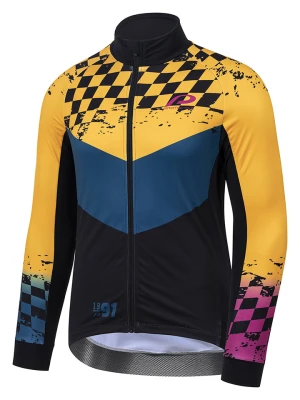Protective Koszulka kolarska "Lucky Number" w kolorze żółto-niebiesko-czarnym rozmiar: M