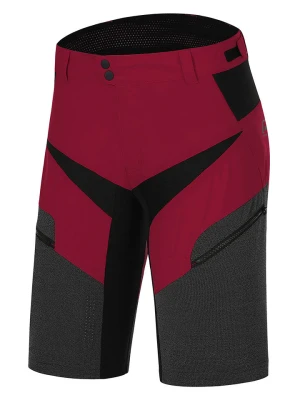 Protective Szorty kolarskie "Life is Wild" w kolorze bordowo-czarnym rozmiar: XL