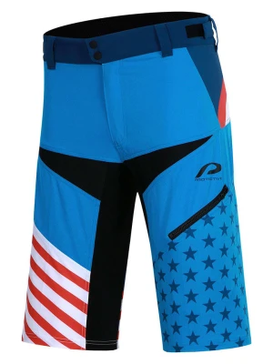 Zdjęcie produktu Protective Szorty kolarskie "Meteor" w kolorze niebiesko-czerwono-czarnym rozmiar: L