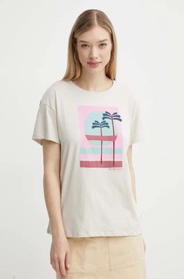 Protest t-shirt bawełniany Prtglassy damski kolor beżowy 1611043