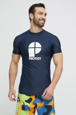 Protest t-shirt Prtcater męski kolor granatowy z nadrukiem