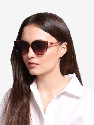 Przeciwsłoneczne różowe okulary damskie Shelvt