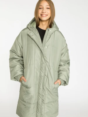 Zdjęcie produktu Przedłużana ocieplana kurtka w kolorze khaki z kapturem Reporter