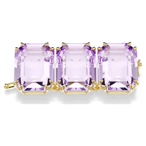 Przedłużka Millenia, Szlif ośmiokątny, Fioletowa, Powłoka w odcieniu złota Swarovski