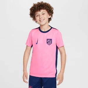 Przedmeczowa koszulka piłkarska dla dużych dzieci Nike Dri-FIT Atlético Madryt Academy Pro (wersja trzecia) - Różowy