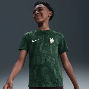 Przedmeczowa koszulka piłkarska dla dużych dzieci Nike Dri-FIT Chelsea F.C. Academy Pro - Zieleń