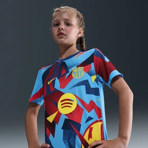 Zdjęcie produktu Przedmeczowa koszulka piłkarska dla dużych dzieci Nike Dri-FIT FC Barcelona Academy Pro (wersja czwarta) - Niebieski
