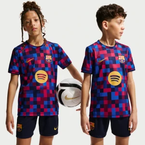 Przedmeczowa koszulka piłkarska dla dużych dzieci Nike Dri-FIT FC Barcelona - Czerwony