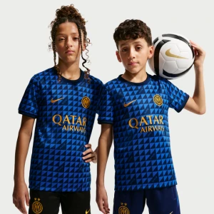 Przedmeczowa koszulka piłkarska dla dużych dzieci Nike Dri-FIT Inter Mediolan (wersja domowa) - Niebieski