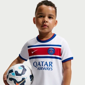 Przedmeczowa koszulka piłkarska dla dużych dzieci Nike Dri-FIT Paris Saint-Germain (wersja domowa) - Biel