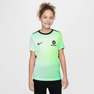 Przedmeczowa koszulka piłkarska z krótkim rękawem dla dużych dzieci Nike Dri-FIT Australia Academy Pro - Zieleń