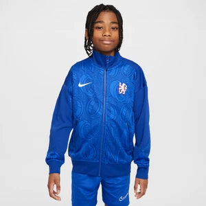 Przedmeczowa kurtka piłkarska dla dużych dzieci Nike Dri-FIT Chelsea F.C. Academy Pro - Niebieski