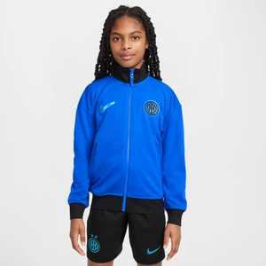 Przedmeczowa kurtka piłkarska dla dużych dzieci Nike Dri-FIT Inter Mediolan Academy Pro - Niebieski