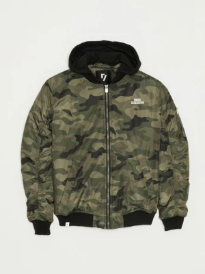 Przejściowa kurtka bomberka z kapturem moro Reporter