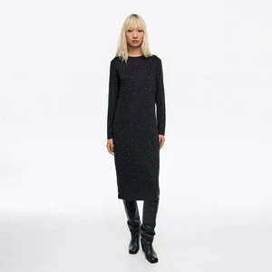 Przepływowa sukienka antracytowy brokat BIMBA Y LOLA