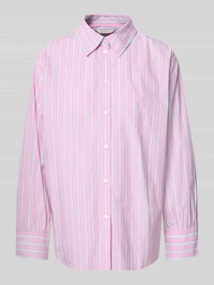 Przeskalowana koszulowa bluzka z czystej bawełny Tom Tailor Denim