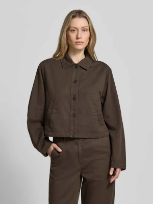 Przeskalowana koszulowa kurtka z mieszanki bawełny, lyocellu i lnu Marc O'Polo