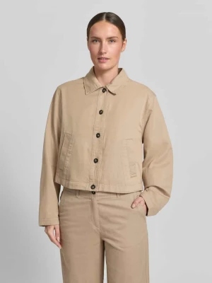 Przeskalowana koszulowa kurtka z mieszanki bawełny, lyocellu i lnu Marc O'Polo