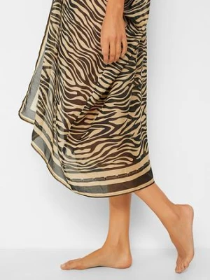 Prześwitująca sukienka plażowa kimono bonprix