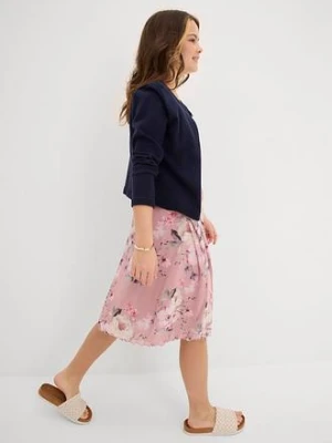 Przewiewna wzorzysta sukienka z siateczki bonprix