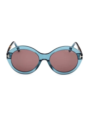 Przezroczyste niebieskie okulary przeciwsłoneczne w kształcie owalu Tom Ford