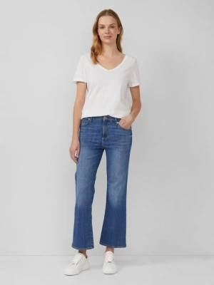 Przycięte dżinsy / Slim Fit / Średni stan / Rozkloszowana nogawka s.Oliver niebieski