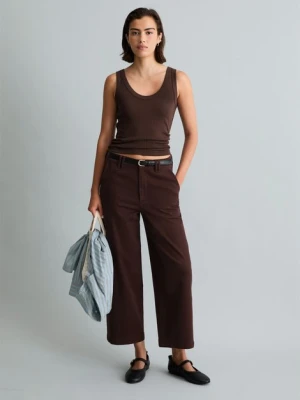 Przycięte spodnie Barrel Pants Marc O'Polo červená