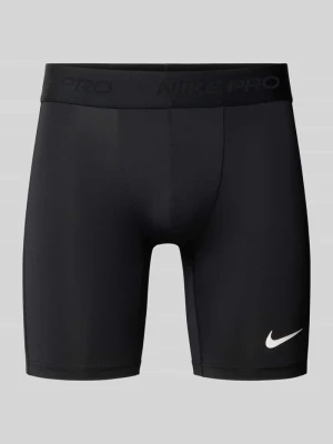 Przylegające szorty sportowe z nadruk z logo Nike Czarny