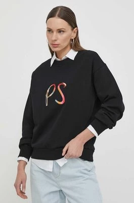PS Paul Smith bluza bawełniana damska kolor czarny z aplikacją