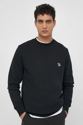 PS Paul Smith bluza bawełniana męska kolor czarny gładka