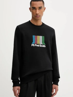 PS Paul Smith bluza męska kolor czarny z nadrukiem M2R-191Z-TP5408