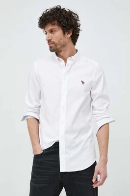 PS Paul Smith koszula bawełniana męska kolor biały slim z kołnierzykiem button-down