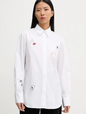 PS Paul Smith koszula damska kolor biały regular z kołnierzykiem klasycznym W2R-331BE-V21598