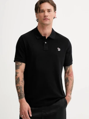 PS Paul Smith polo bawełniane męski kolor czarny gładki M2R-183K-PZEBRA
