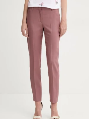 PS Paul Smith spodnie wełniane damskie kolor różowy proste medium waist W2R.N264.P31053