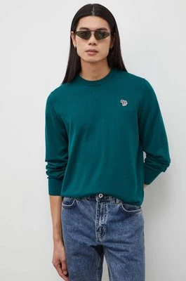 PS Paul Smith sweter bawełniany kolor zielony lekki