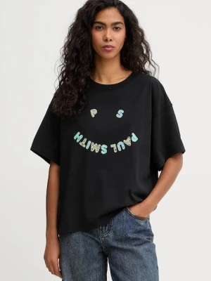 PS Paul Smith t-shirt bawełniany damski kolor czarny W2R-405V-VP5574