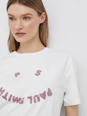 PS Paul Smith t-shirt bawełniany kolor biały