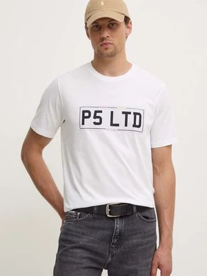 PS Paul Smith t-shirt bawełniany męski kolor biały z nadrukiem M2R.011R.NP4693