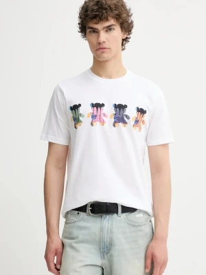 Zdjęcie produktu PS Paul Smith t-shirt bawełniany męski kolor biały z nadrukiem M2R.011R.PP5131