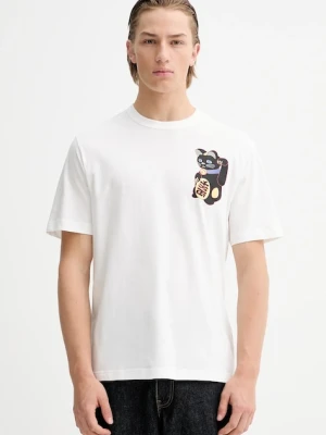 PS Paul Smith t-shirt bawełniany męski kolor biały z nadrukiem M2R-220X-VP5585