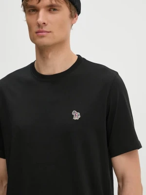 PS Paul Smith t-shirt bawełniany męski kolor czarny gładki M2R.011R.KZEBRA