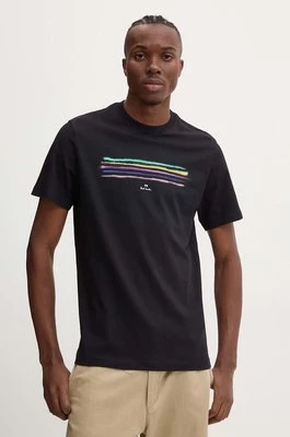 PS Paul Smith t-shirt bawełniany męski kolor czarny z nadrukiem M2R.011R.NP4819