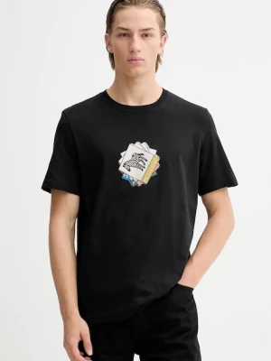 PS Paul Smith t-shirt bawełniany męski kolor czarny z nadrukiem M2R-011R-VP5614