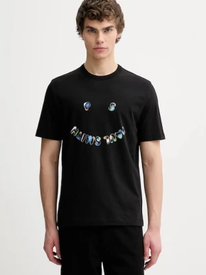 PS Paul Smith t-shirt bawełniany męski kolor czarny z nadrukiem M2R-220X-VP5589